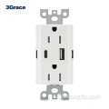 Outlet USB di tipo A & C di tipo A & C.